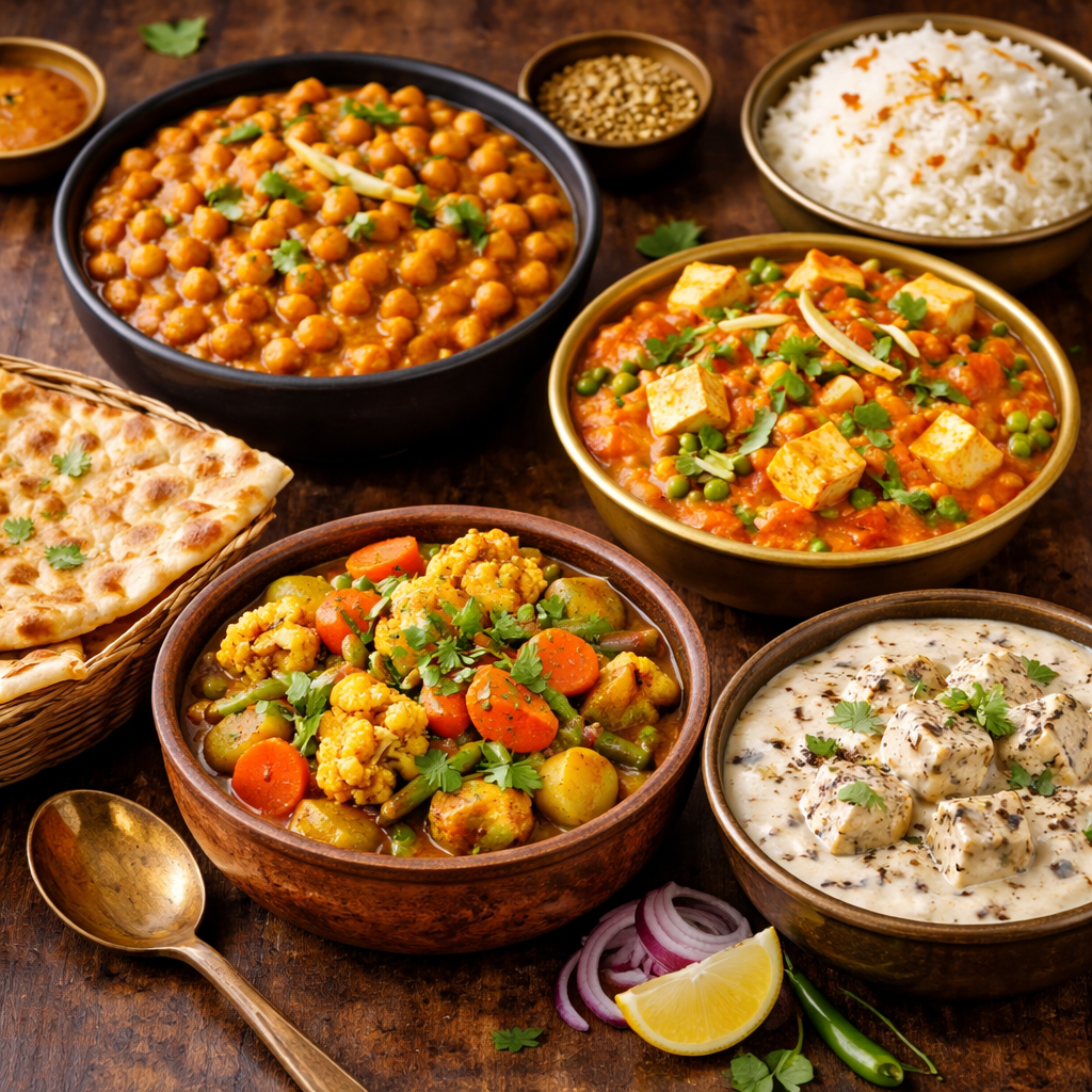Chana, matar and mix veg